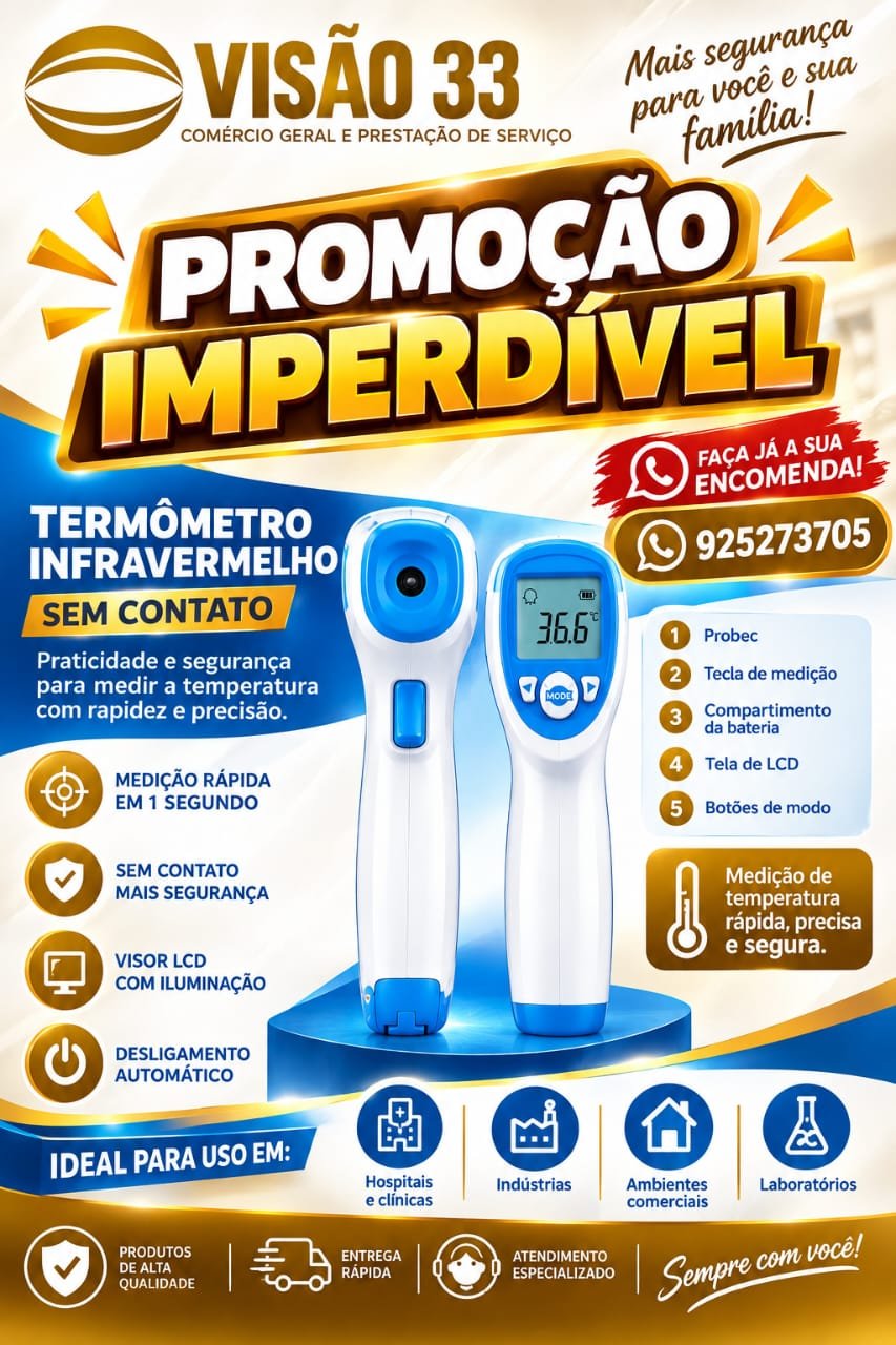 Promoção — Termómetro infravermelho sem contacto